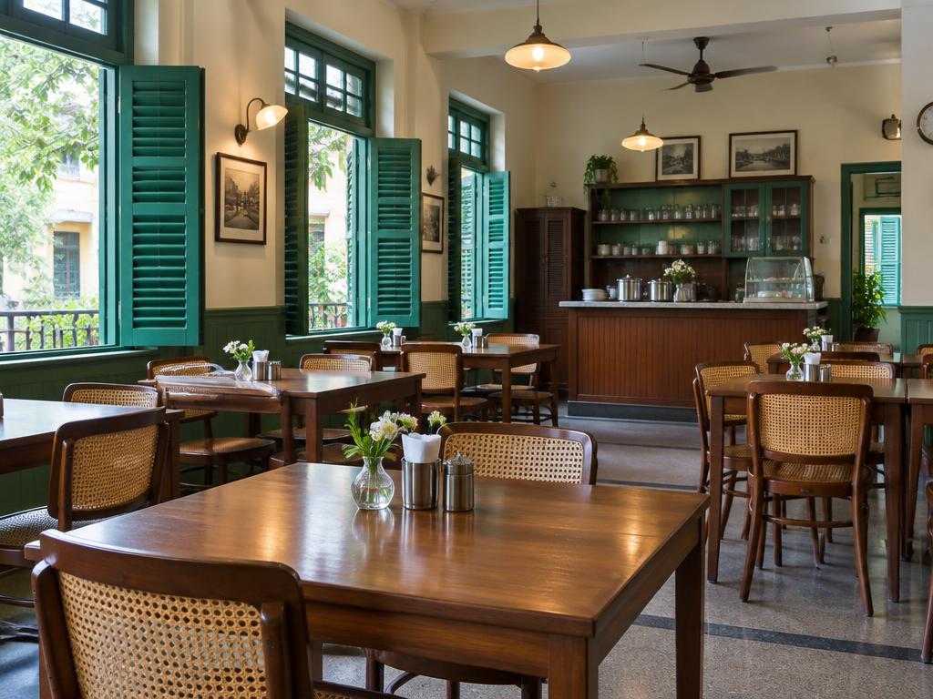 Illustration of a neighborhood restaurant dining room